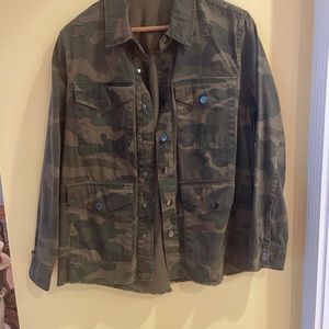 Black NYC reversible army brat jacket